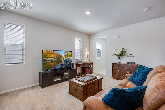 16470 Mountain Flax Dr, Monument, CO 80132 - living area featuring light colored carpet and baseboards