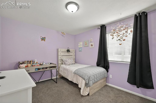 bedroom featuring carpet