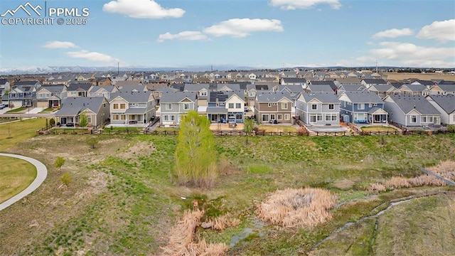 aerial view of residential area