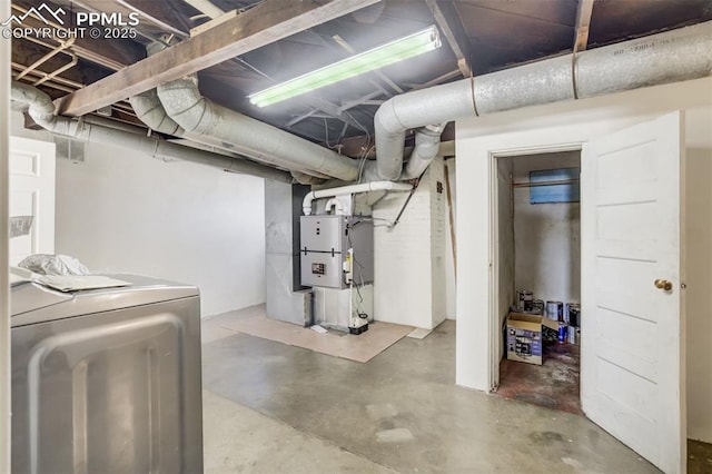 1475 S Peyton Hwy, Calhan, CO 80808 - unfinished below grade area with washer / clothes dryer