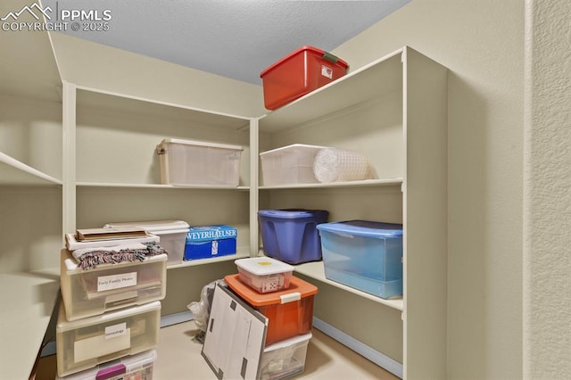 view of storage room