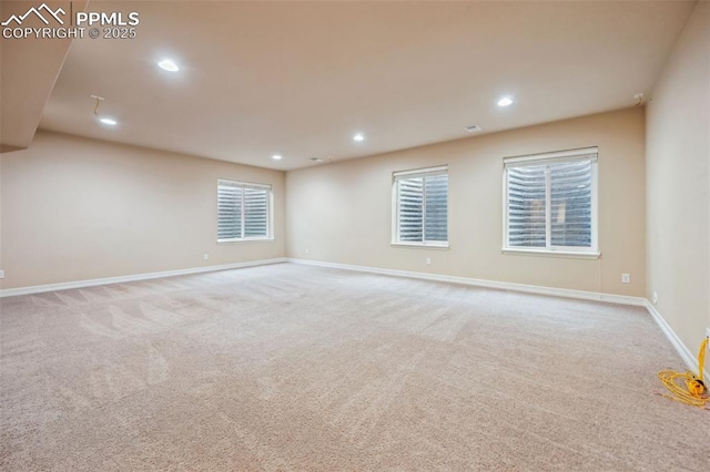 8451 Meadow Wing Cir, Colorado Springs, CO 80927 - carpeted empty room featuring baseboards, recessed lighting, and healthy amount of natural light