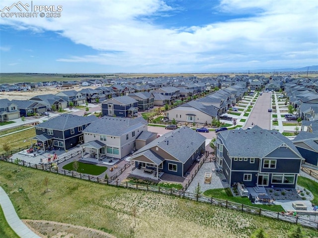 aerial view of residential area
