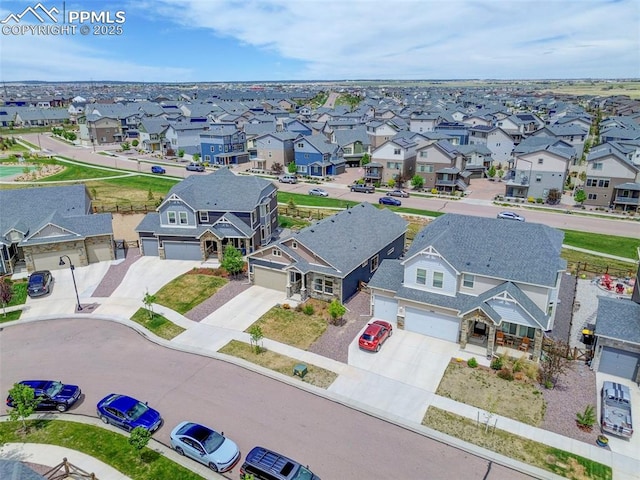 aerial view of residential area
