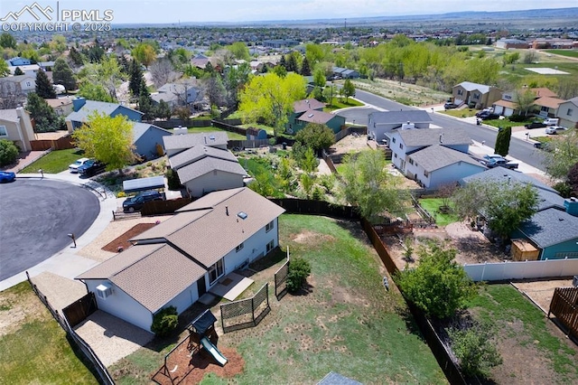 aerial view of residential area