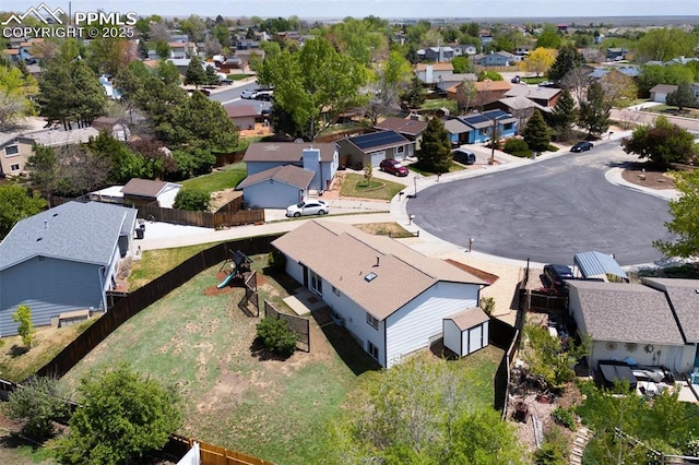 aerial perspective of suburban area