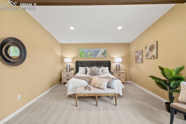 1308 Mesa Ave, Colorado Springs, CO 80906 - bedroom with light colored carpet, baseboards, and recessed lighting