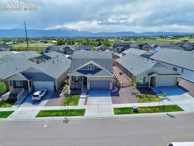 5932 Torrisdale Vw, Colorado Springs, CO 80927 - aerial perspective of suburban area featuring mountains