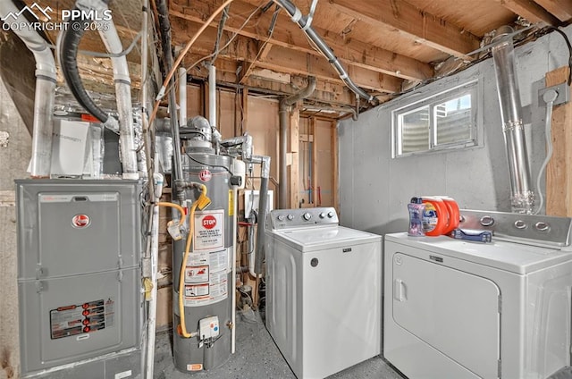 1033 Mt Werner Cir, Colorado Springs, CO 80905 - laundry room with washer and dryer and water heater