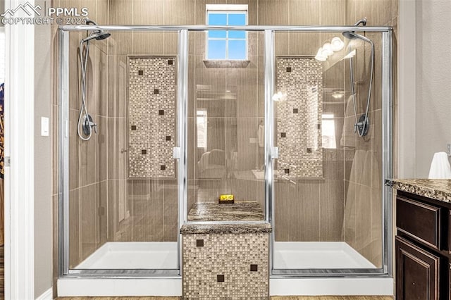 10282 Mt Lincoln Dr, Peyton, CO 80831 - bathroom featuring a shower stall and vanity