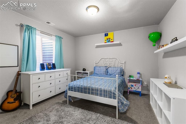 8674 Tranquil Knoll Ln, Colorado Springs, CO 80927 - bedroom featuring carpet and a textured ceiling