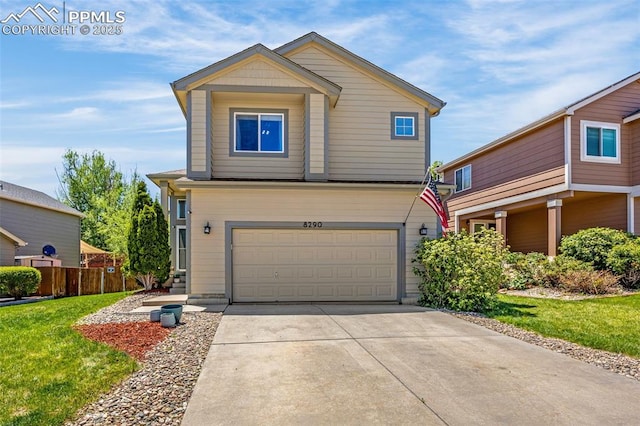 8290 Meadowcrest Dr, Fountain, CO 80817 - view of front of house featuring a garage and driveway