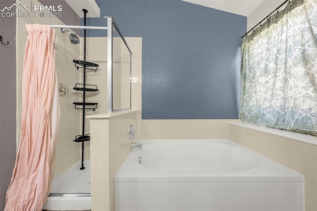 8290 Meadowcrest Dr, Fountain, CO 80817 - bathroom featuring a stall shower and a garden tub