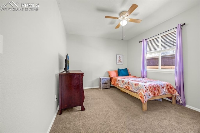 8290 Meadowcrest Dr, Fountain, CO 80817 - carpeted bedroom featuring baseboards and ceiling fan