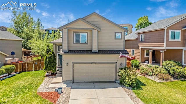 8290 Meadowcrest Dr, Fountain, CO 80817 - view of front facade with driveway and an attached garage