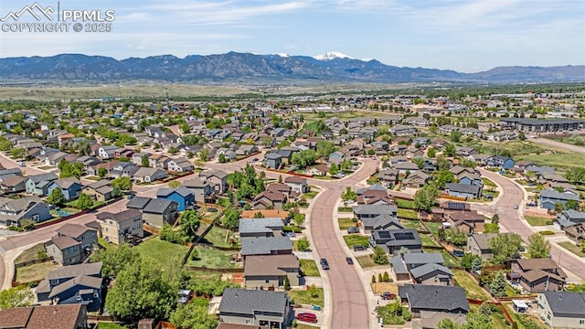 8290 Meadowcrest Dr, Fountain, CO 80817 - aerial perspective of suburban area with a mountain backdrop
