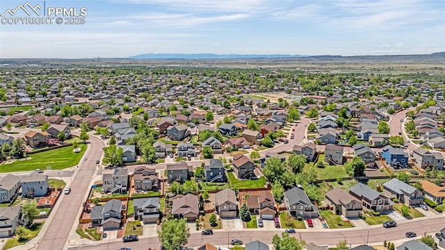 8290 Meadowcrest Dr, Fountain, CO 80817 - aerial view of residential area featuring a mountain backdrop