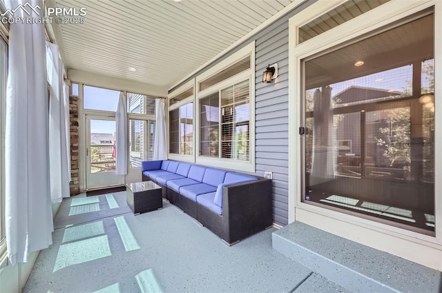 7225 Horizon Wood Ln, Colorado Springs, CO 80927 - sunroom featuring an outdoor living space