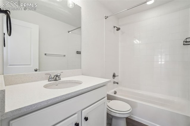 1145 Ibex Dr, Severance, CO 80550 - bathroom with tub / shower combination, vanity, and toilet