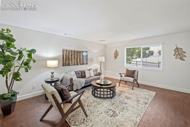 6947 Gayle Lyn Ln, Colorado Springs, CO 80919 - living room with wood finished floors and baseboards