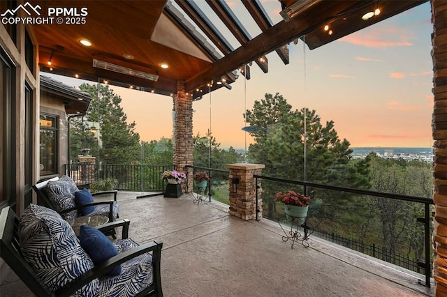 1624 Oakmoor Hts, Colorado Springs, CO 80906 - view of patio with a balcony