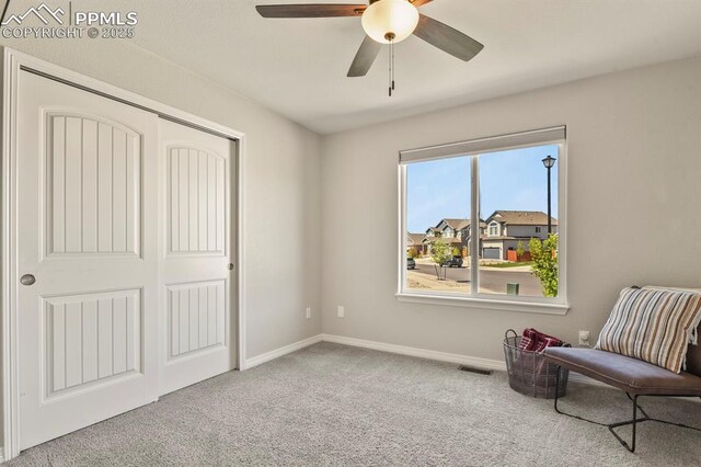 13124 Park Meadows Dr, Peyton, CO 80831 - unfurnished room featuring carpet floors, a ceiling fan, and baseboards