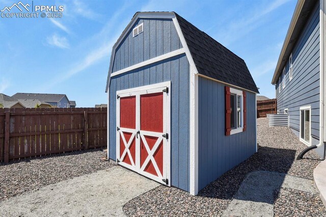 13124 Park Meadows Dr, Peyton, CO 80831 - view of shed with a fenced backyard