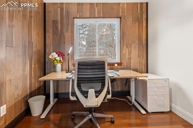 6424 Rifle Cir, Colorado Springs, CO 80919 - office with wood finished floors and wood walls
