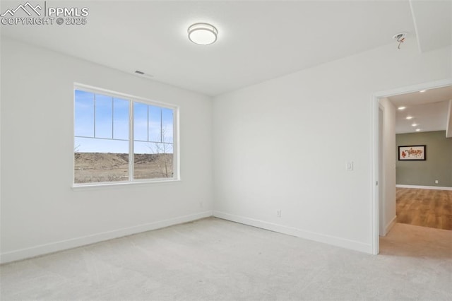 3197 Cool Meadow Pl, Castle Rock, CO 80104 - unfurnished room with baseboards, carpet floors, and recessed lighting