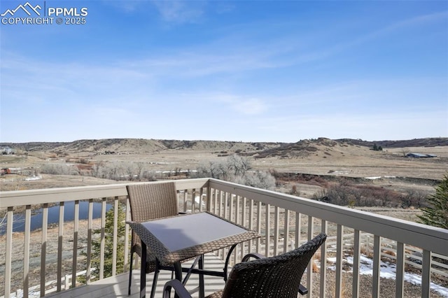 3197 Cool Meadow Pl, Castle Rock, CO 80104 - balcony featuring a mountain view