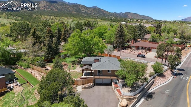 1303 Hermosa Way, Colorado Springs, CO 80906 - aerial overview of property's location featuring a mountainous background