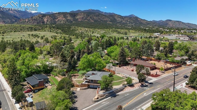 1303 Hermosa Way, Colorado Springs, CO 80906 - aerial view of property's location with a mountainous background
