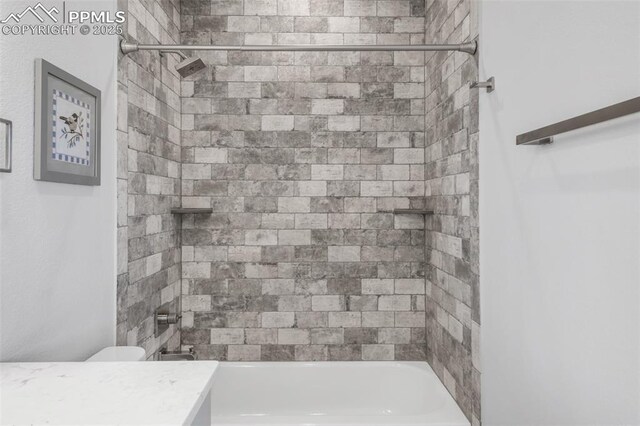 19887 Kershaw Ct, Monument, CO 80132 - bathroom with shower / bath combination, toilet, and vanity