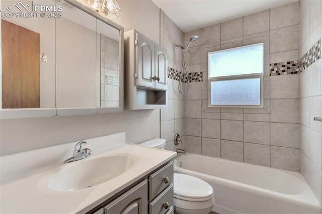 717 W Monroe St, Colorado Springs, CO 80907 - full bathroom with toilet, shower / tub combination, and vanity