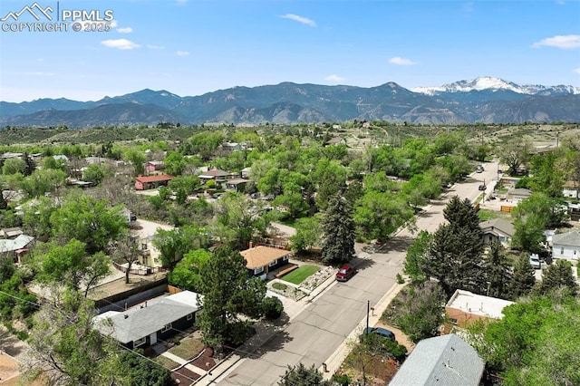 717 W Monroe St, Colorado Springs, CO 80907 - aerial perspective of suburban area with a mountain backdrop