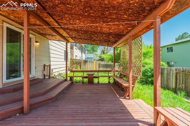 1559 Sausalito Dr, Colorado Springs, CO 80907 - deck featuring a fenced backyard