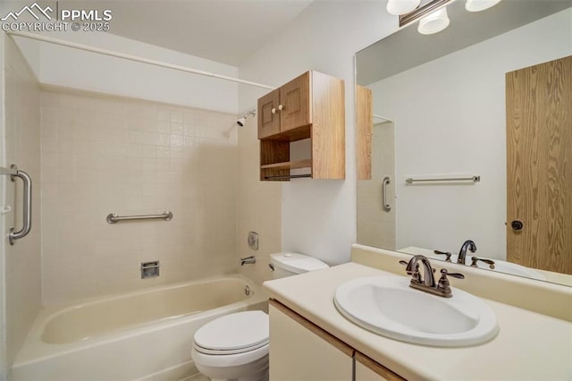 1559 Sausalito Dr, Colorado Springs, CO 80907 - full bath featuring toilet, vanity, and washtub / shower combination