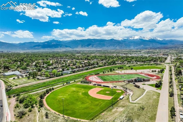 1559 Sausalito Dr, Colorado Springs, CO 80907 - aerial view of a mountain backdrop