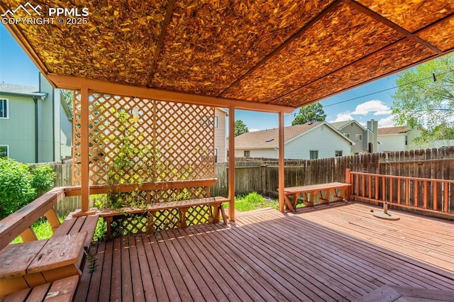 1559 Sausalito Dr, Colorado Springs, CO 80907 - wooden deck featuring a fenced backyard