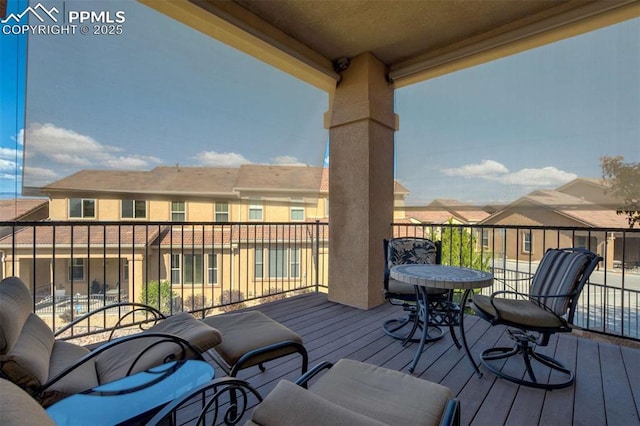 8396 Snow Cap Vw, Colorado Springs, CO 80920 - deck featuring a residential view