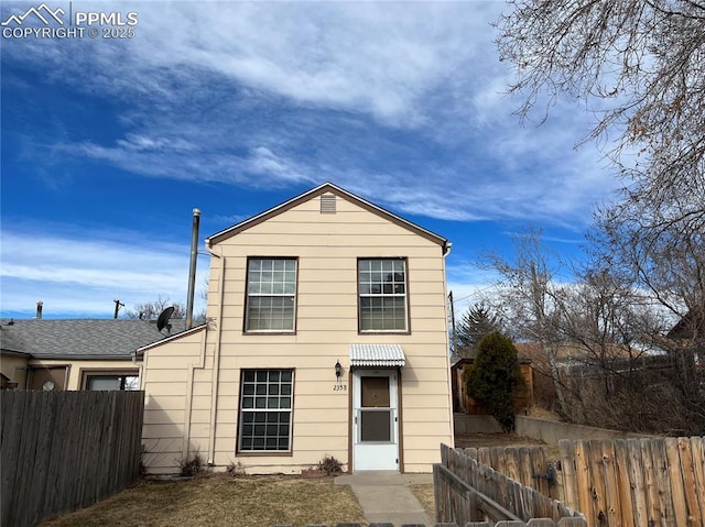 2354 E San Rafael St, Colorado Springs, CO 80909 - rear view of property with fence