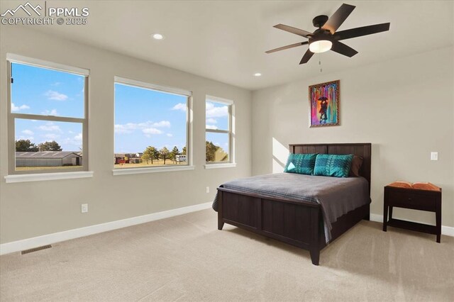 7871 Bannockburn Trl, Colorado Springs, CO 80908 - bedroom with baseboards, carpet floors, and recessed lighting