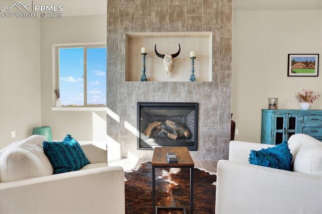 7871 Bannockburn Trl, Colorado Springs, CO 80908 - living room with a tile fireplace