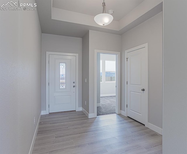 6045 Miller Run Pl, Colorado Springs, CO 80924 - foyer featuring light wood-style floors and baseboards