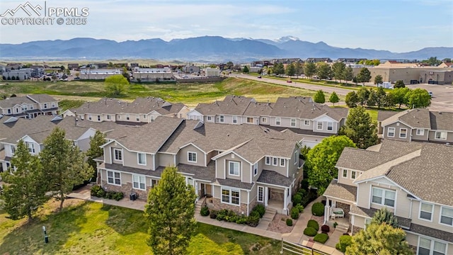 8147 Elk River Vw, Fountain, CO 80817 - aerial perspective of suburban area featuring a mountainous background