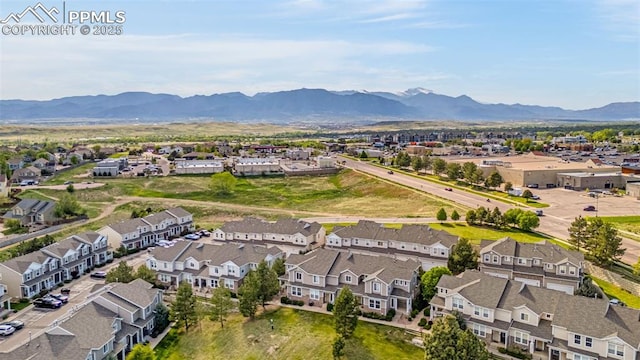 8147 Elk River Vw, Fountain, CO 80817 - aerial view of residential area with a mountain backdrop