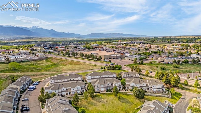 8147 Elk River Vw, Fountain, CO 80817 - aerial view of residential area with a mountainous background