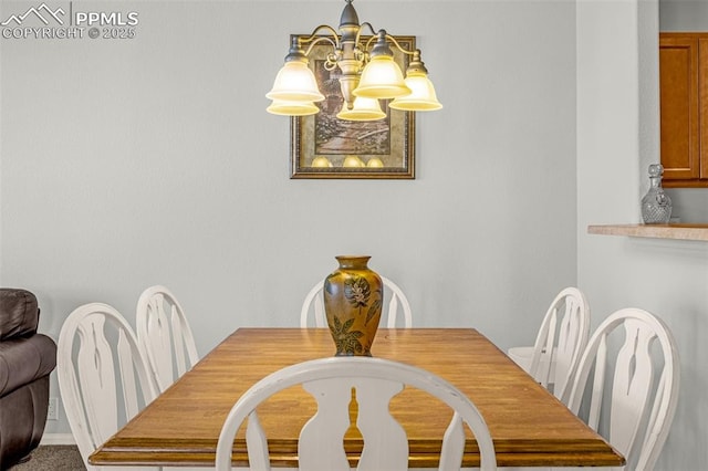 8147 Elk River Vw, Fountain, CO 80817 - dining space featuring a chandelier