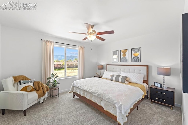 3565 Rosette Grv, Colorado Springs, CO 80910 - carpeted bedroom with baseboards and a ceiling fan