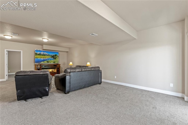 6646 Backcountry Loop, Colorado Springs, CO 80927 - carpeted living area with baseboards